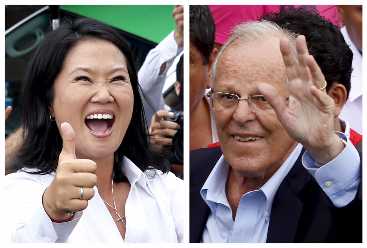 Los candidatos a la Presidencia de Perú Keiko Fujimori y Pedro Pablo Kuczynski