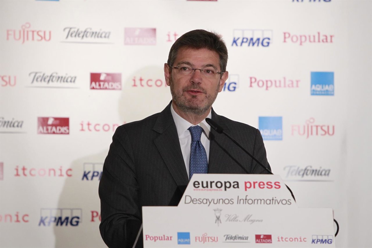 Rafael Catalá en los desayunos de Europa Press