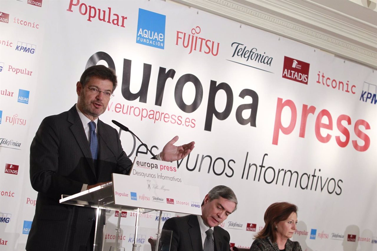 Rafael Catalá en los desayunos de Europa Press