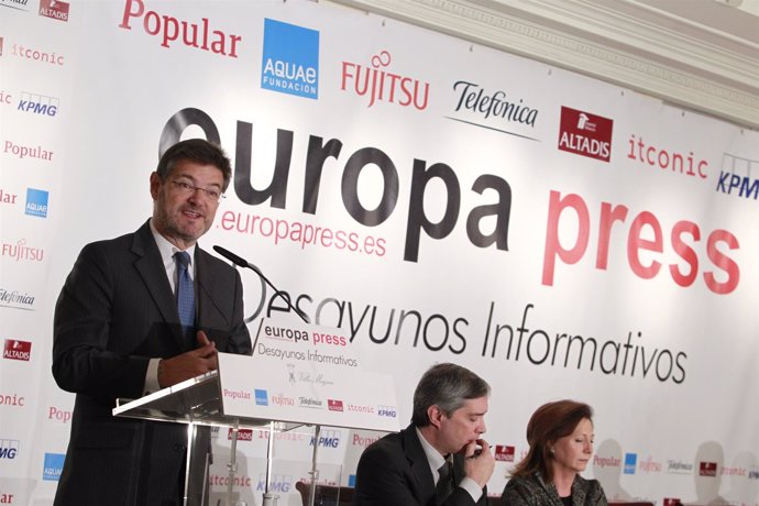 Rafael Catalá en los desayunos de Europa Press