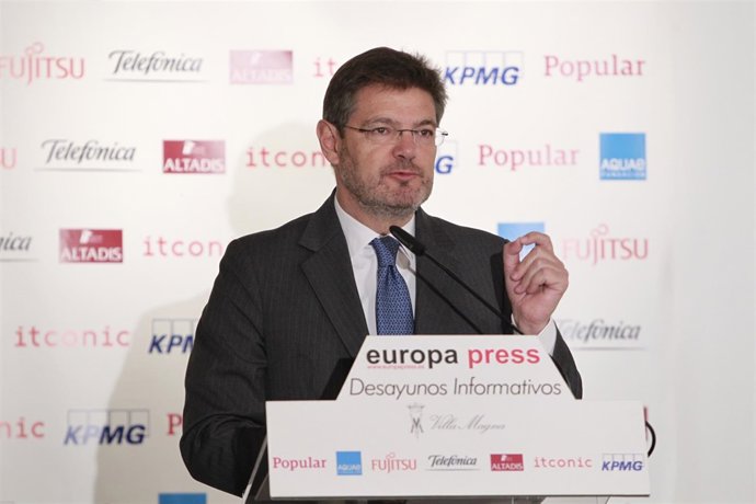 Rafael Catalá en los desayunos de Europa Press