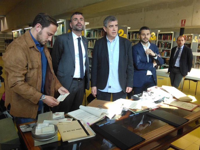 Teo Camini, Santi Vila y Esteve Riambau durante la presentación del fondo