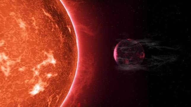 Planeta 'pelado' por el calor de su estrella