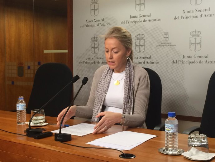 La presidenta de Foro, durante la rueda de prensa.