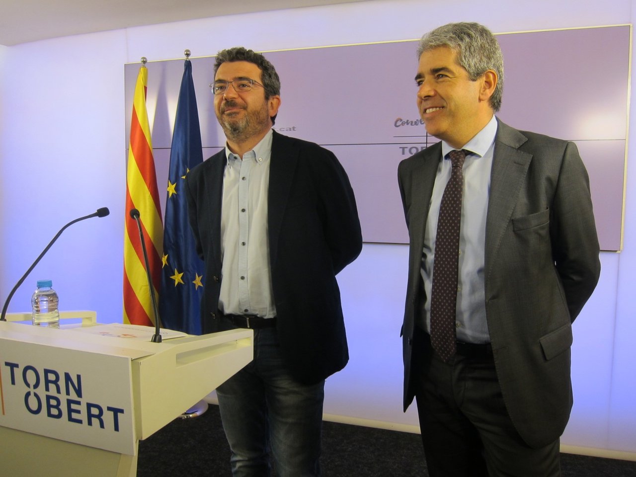 Los dirigentes de CDC, F.Sánchez y F.Homs. 