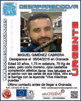 Desaparecido en Granada