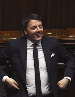 El primer ministro italiano, Matteo Renzi, en el Parlamento