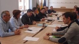 Cuevas, en un momento de la reunión