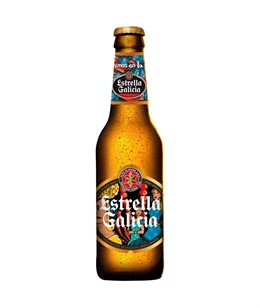 Botella de Estrella Galicia edición especial por las ferias de Andalucía