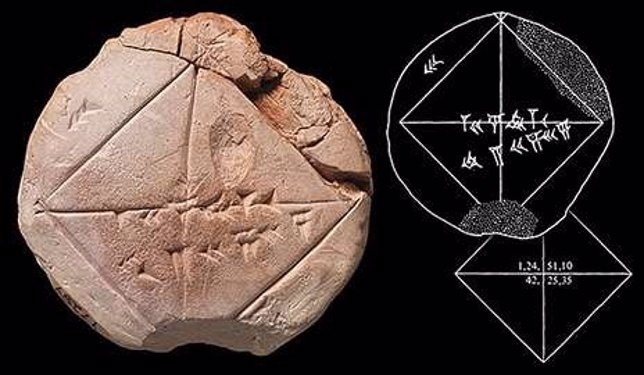 Tableta de geometría datada en la era de Babilonia