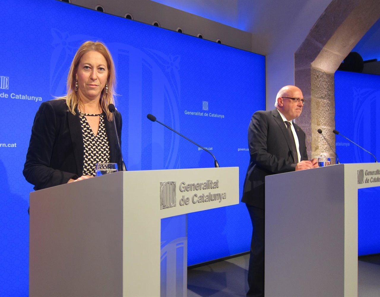 La portavoz del Govern, N.Munté, y el conseller J.Baiget