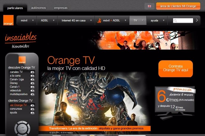 Web de Orange 