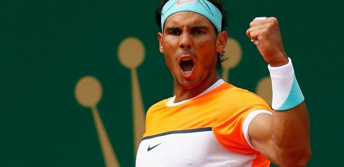 Rafa Nadal celebra un punto ante Isner