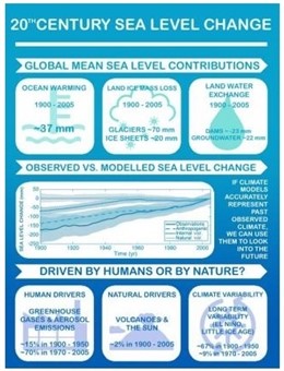 El nivel del mar ha subido 17 centímetros en el siglo XX por los fósiles