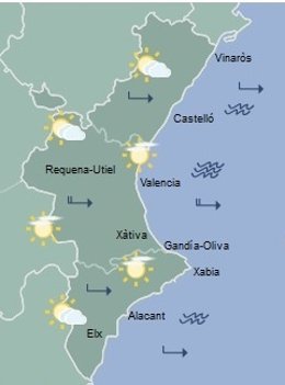 Tiempo para este jueves 