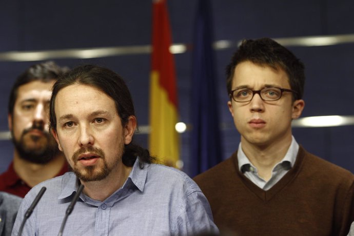 Rueda de prensa de Pablo Iglesias en el Congreso