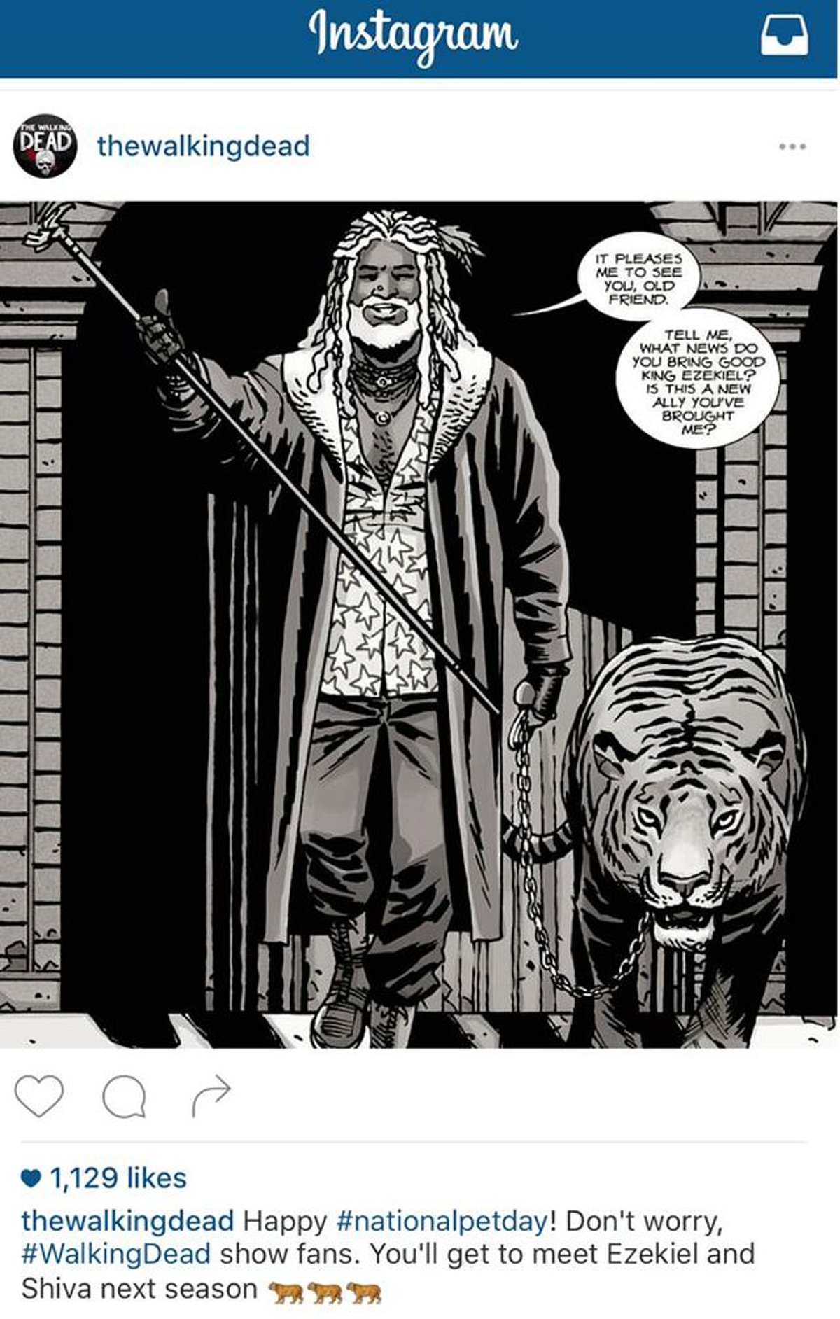 WALKING DEAD COMIC - Ezekiel & Shiva Resin Statue McFarlane