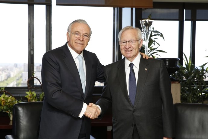 Isidre Fainé (CaixaBank) y Miquel Valls (Cámara de Comercio de Barcelona)