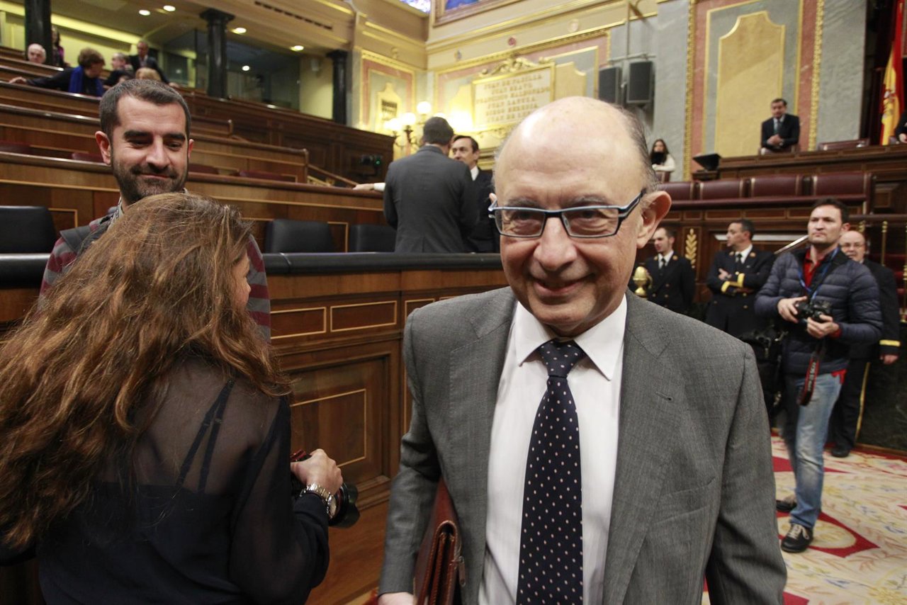 El ministro Cristóbal Montoro en el Congreso