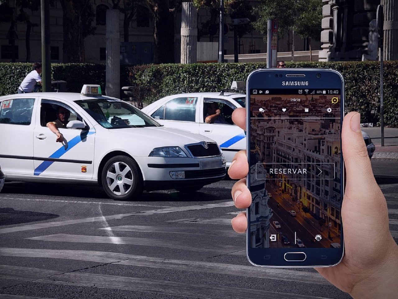 Imagen de la aplicación 'Bidupp' para coger taxis 