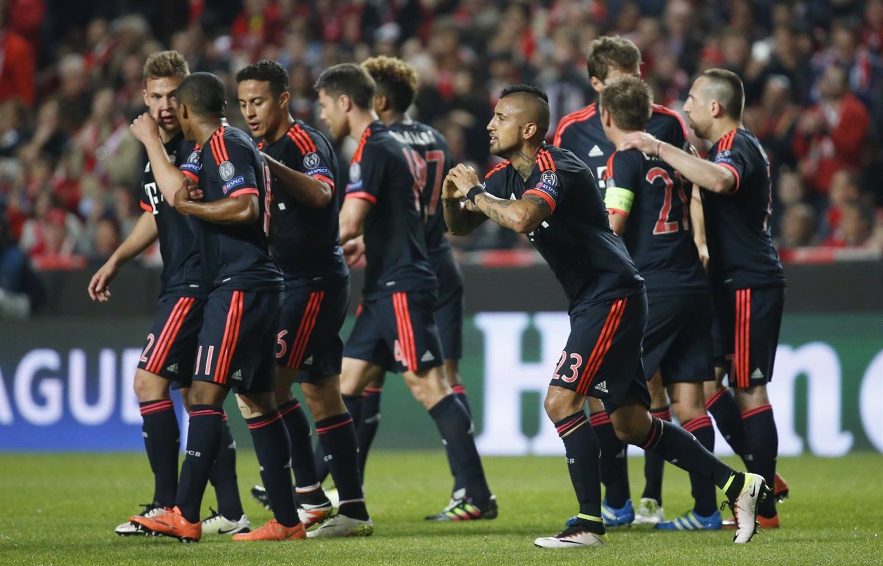 El Bayern celebra el pase a semifinales de la Champions