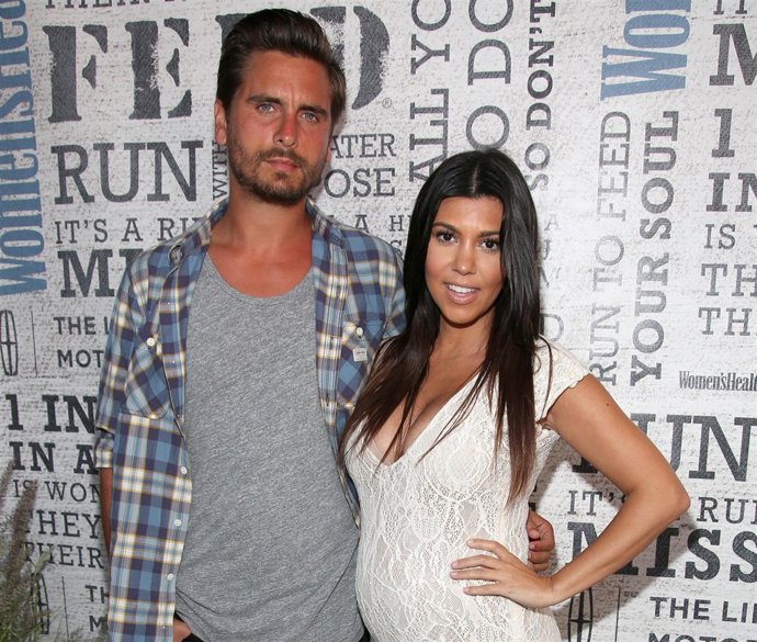 BRIDGEHAMPTON, NY - AUGUST 09:  TV Personality Kourtney Kardashian and husband S