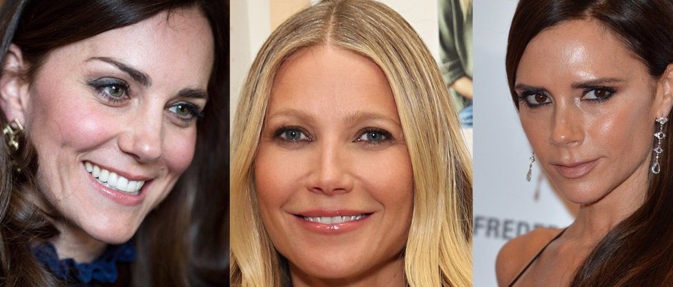 Kate Middleton, Gwyneth Paltrow  y Victoria Beckham/ Getty