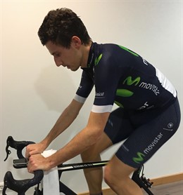 Adriano Malori (Movistar) se recupera de la caída en San Luis
