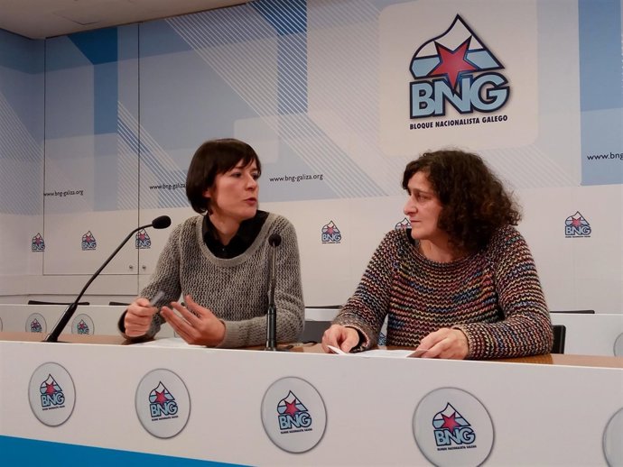 La diputada Ana Pontón y la concejala Goretti Sanmartín