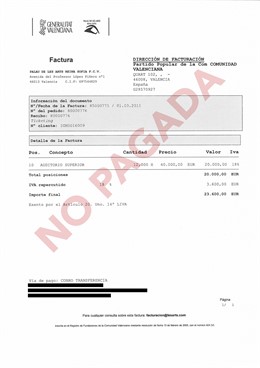 Compromís desvela qye ek OO no pagó 23.000 € por alquilar Les Arts para un mitin