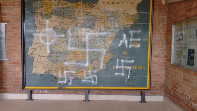 Mapa de La Barranca con pintadas