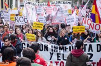 La manifestación de estudiantes de Madrid contra la LOMCE, en imágenes