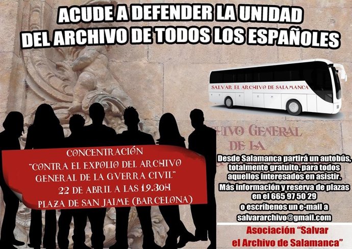 Cartel del autobús para ir a Barcelona