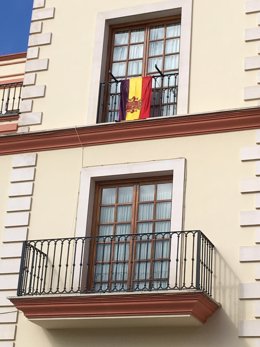 Bandera republicana en Bollullos de la Mitación (Sevilla)