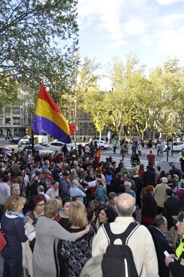 Imagen de la manifestación por la República en Zaragoza.
