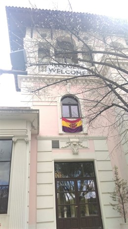 Bandera republicana en la Junta de Hortaleza