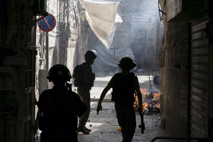 Disturbios en la Ciudad Vieja en Jerusalén