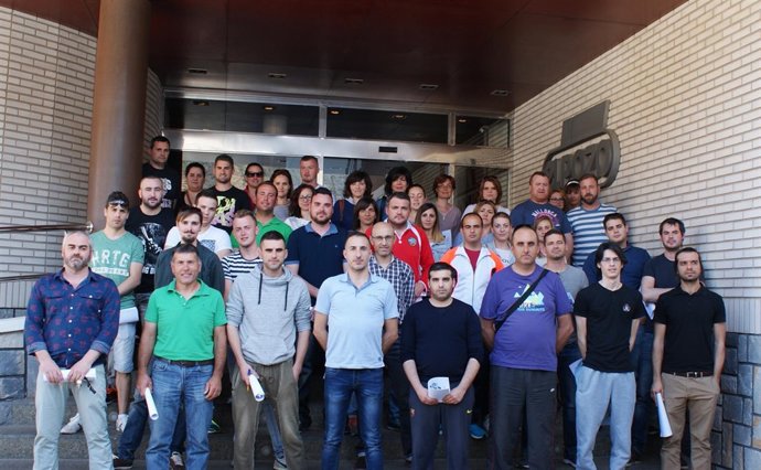 Imagen de los 40 trabajadores que se incorporan el lunes a ElPozo Alimentación