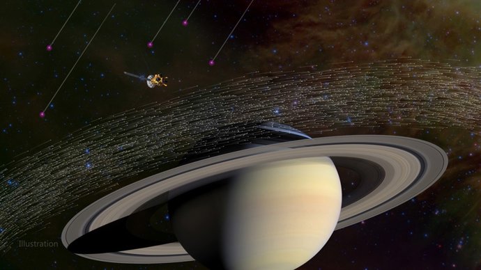 Nave Cassini en Saturno