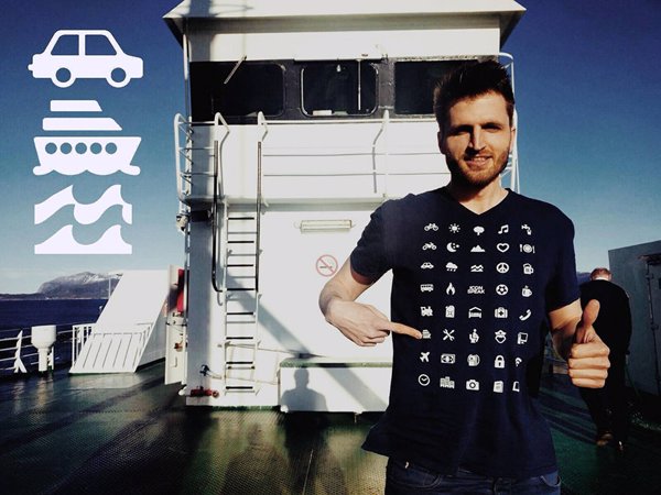 Los 40 iconos de esta camiseta facilitarán comunicación el extranjero