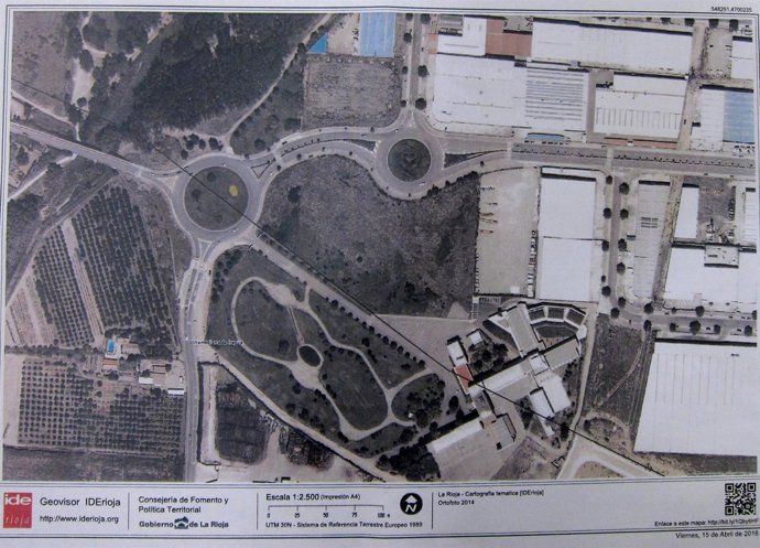 Imagen aérea de la parcela vacía