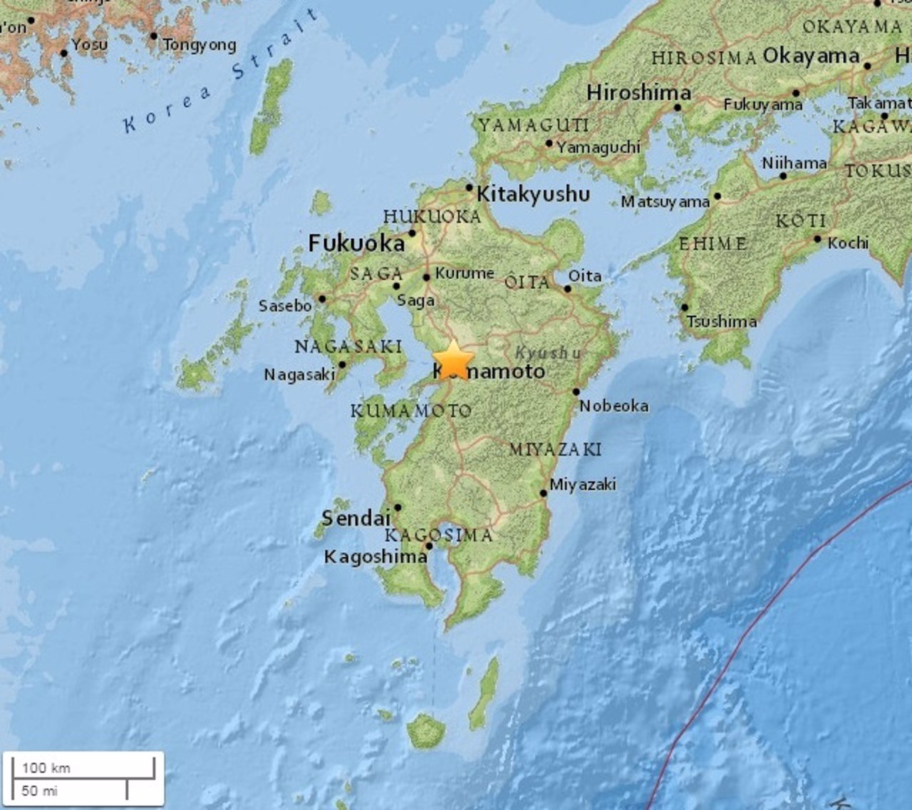 Terremoto de Kumamoto en Japón