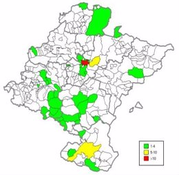 Mapa de los delitos sexuales cometidos en Navarra en 2015