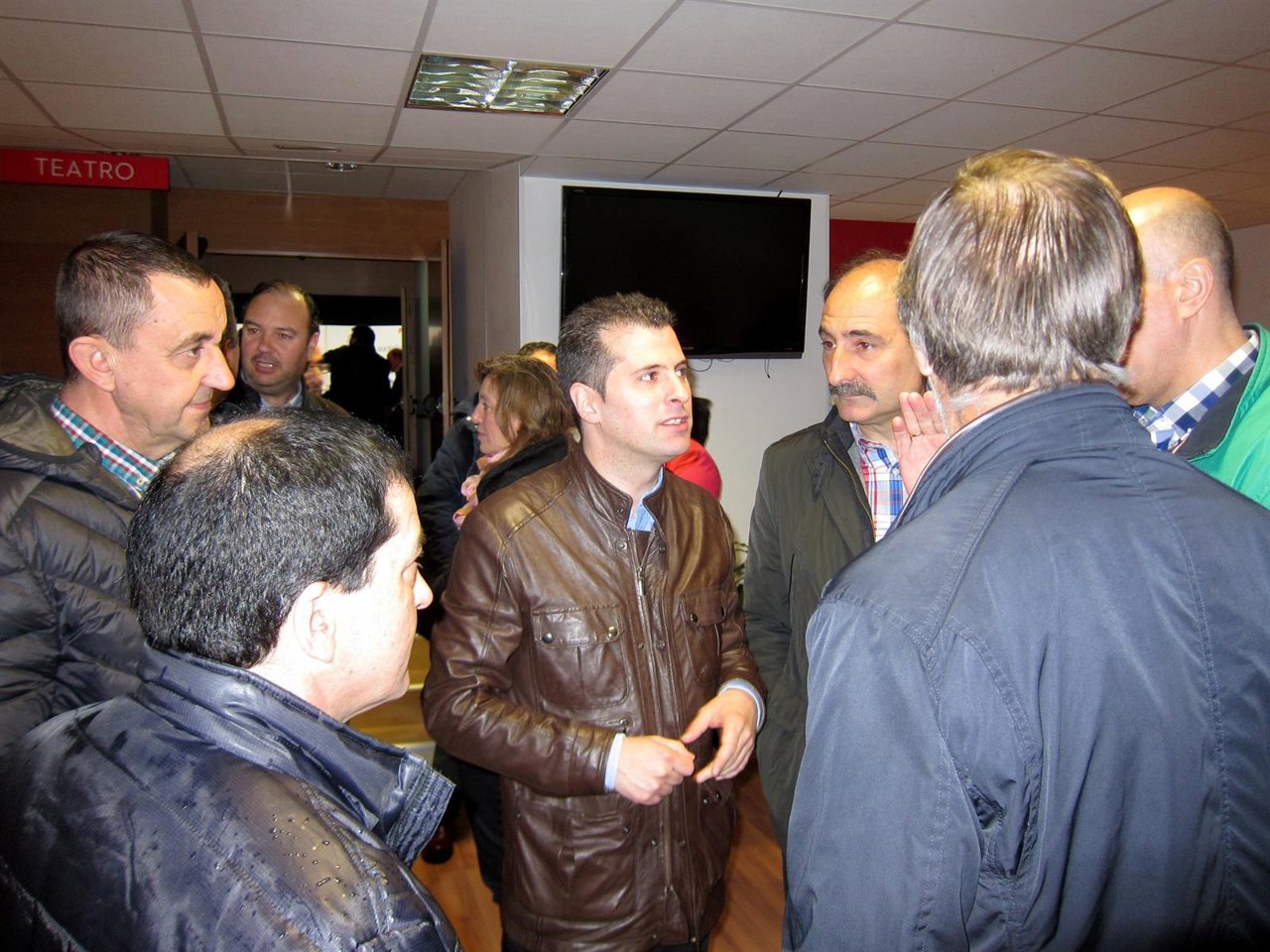 Tudanca, durante la constitución del Consejo de Alcaldes de CyL.