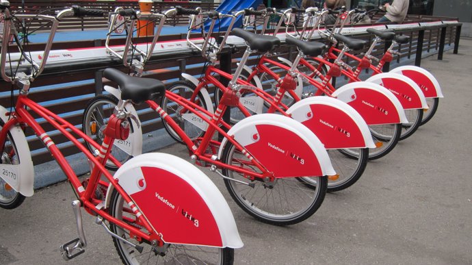 Bicicletas del Bicing, con el patrocinio de Vodafone