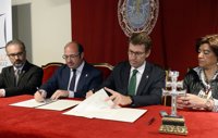 Los presidentes de Murcia y Galicia firman un protocolo para proyectar el Camino de la Vera Cruz