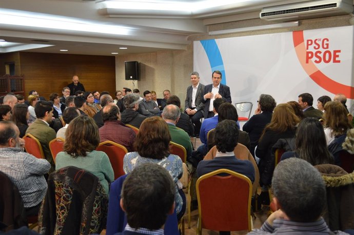 El alcalde de Vigo, Abel Caballero, en un acto del PSOE