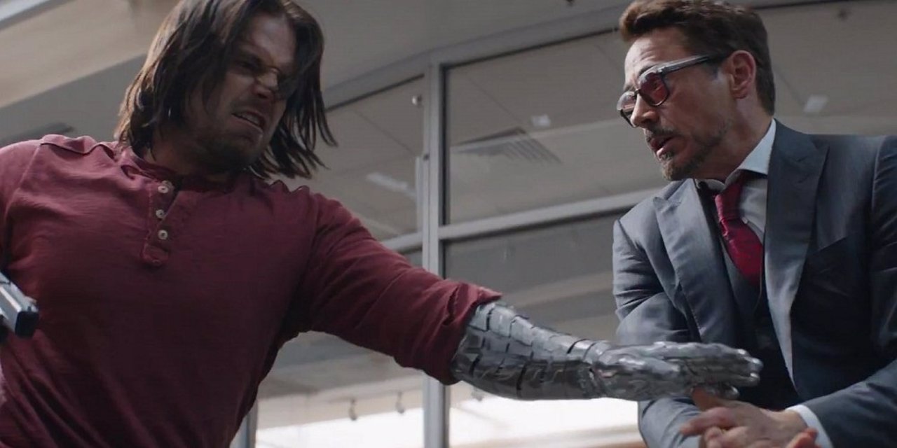 Bucky y Iron Man en Civil War
