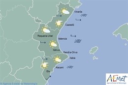 Predicción del tiempo en la Comunitat para este domingo 17 de abril