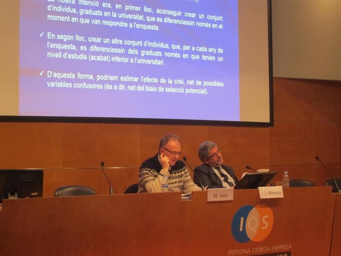 Marc Saez (UdG) en la presentación del estudio